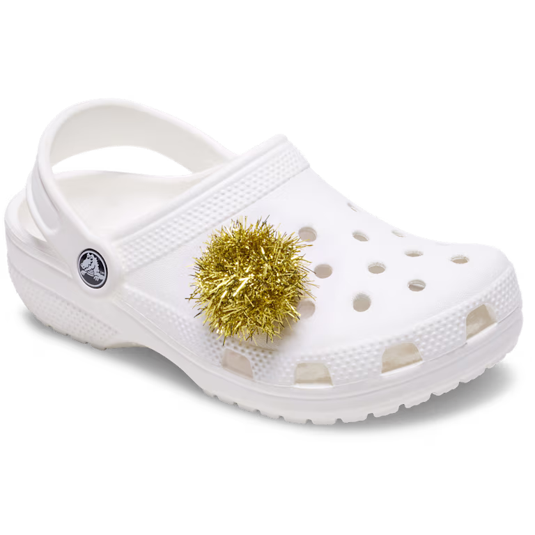 Crocs Gold Tinsel Pom
