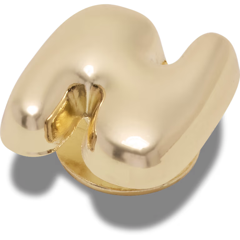 Crocs Gold Bubble Letter N
