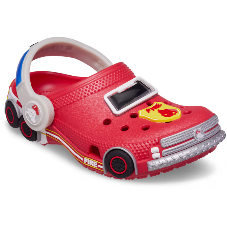 Crocs Toddler Classic IAM Fire Truck Lights Backstrap Clog