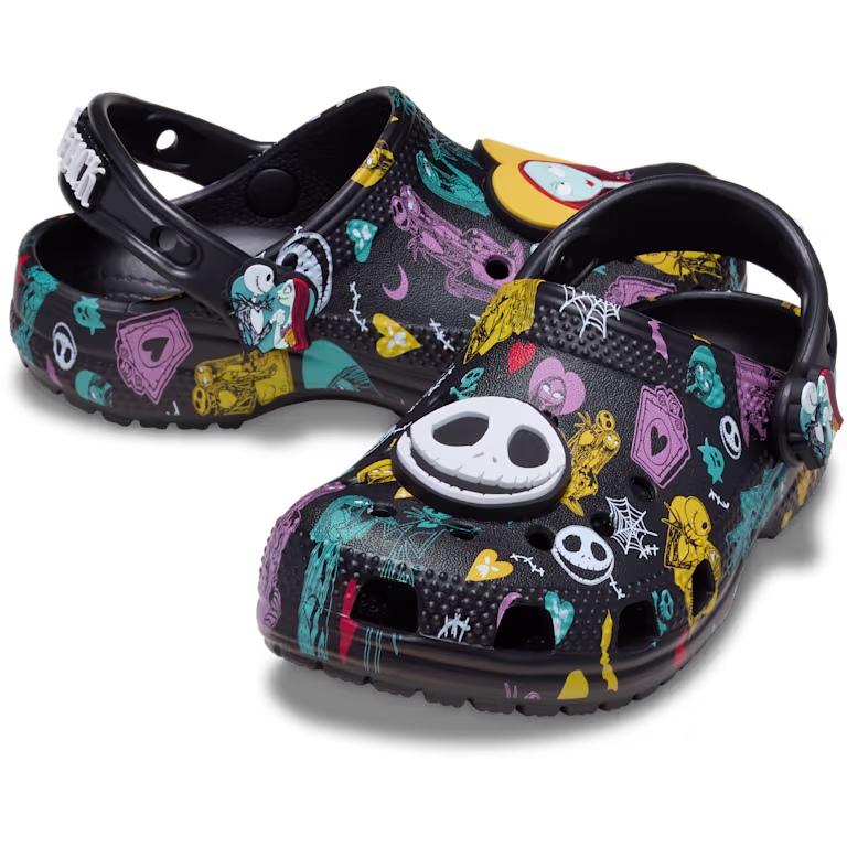 Crocs Toddlers’ Disney Tim Burton's The Nightmare Before Christmas Jack and Sally Classic Clog