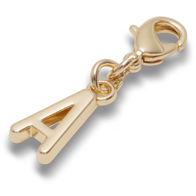 Crocs Gold Letter A Charm
