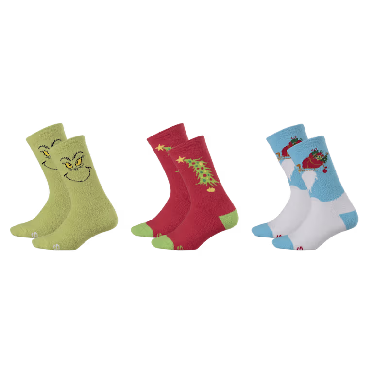 Crocs Kids' Crocs Socks The Grinch 3 Pack