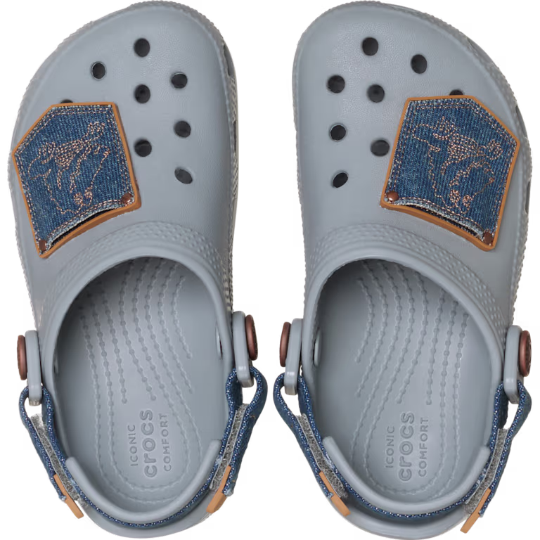 Crocs Toddler Classic Denim Adjustable Backstrap Clog