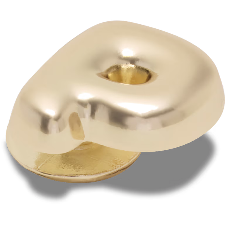 Crocs Gold Bubble Letter P