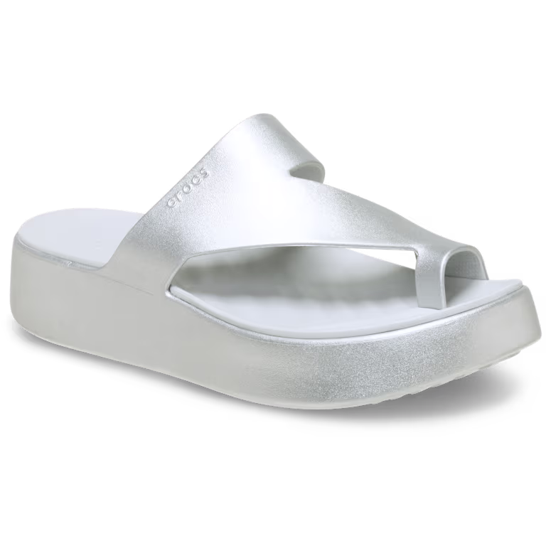 Crocs Getaway Platform Toe Loop Metallic Sandal