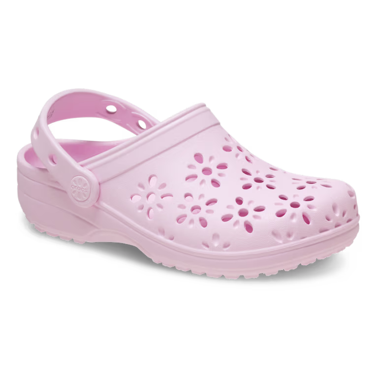 Crocs Kids' Classic Floral Cut-Out Clog
