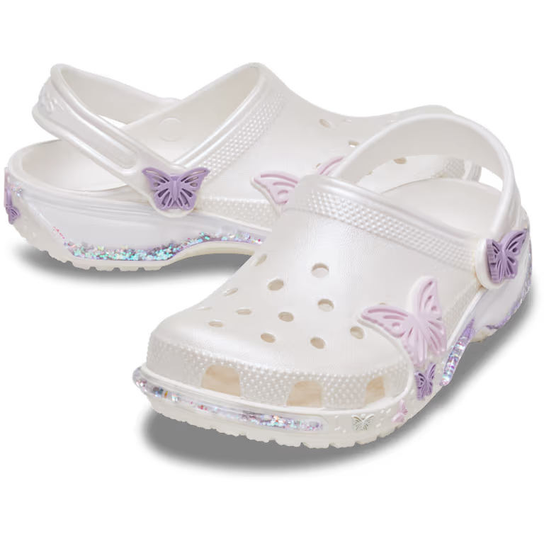 Crocs Toddler Classic Butterfly Sparkle Shaker Clog