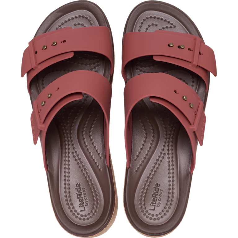 Crocs Brooklyn Buckle Low Wedge Cork Sandal