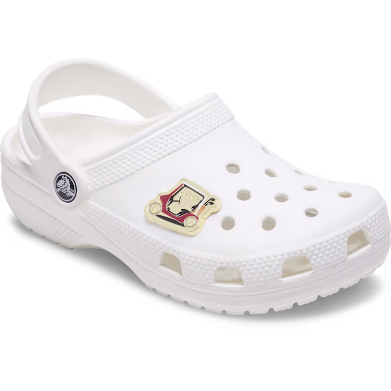 Crocs Gold and Red Golf Cart