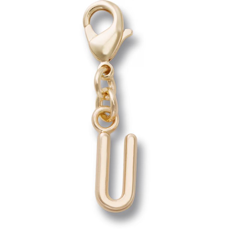 Crocs Gold Letter U Charm