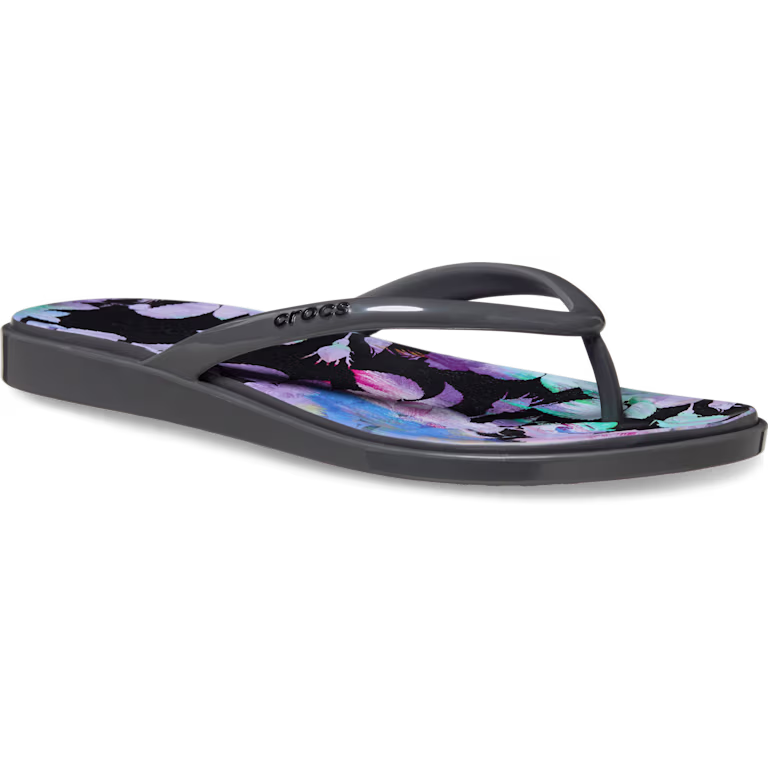 Crocs Miami Round Toe Dark Floral Flip