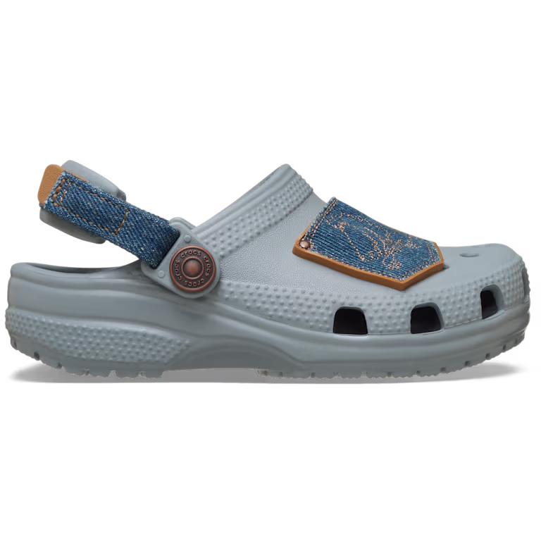 Crocs Toddler Classic Denim Adjustable Backstrap Clog