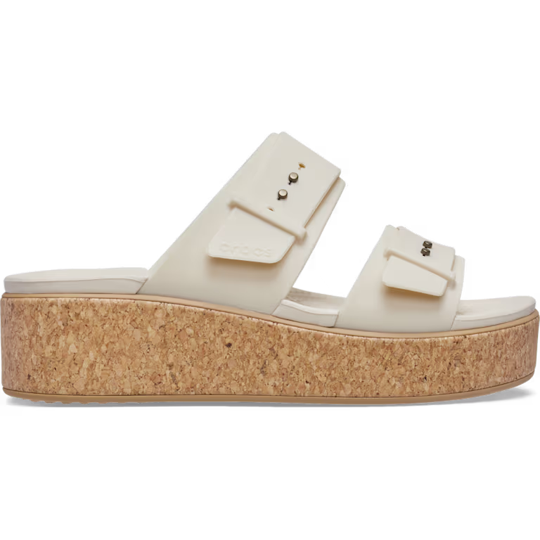 Crocs Brooklyn Buckle Low Wedge Cork Sandal