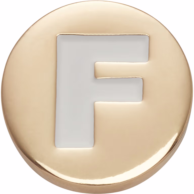 Crocs Gold Letter F