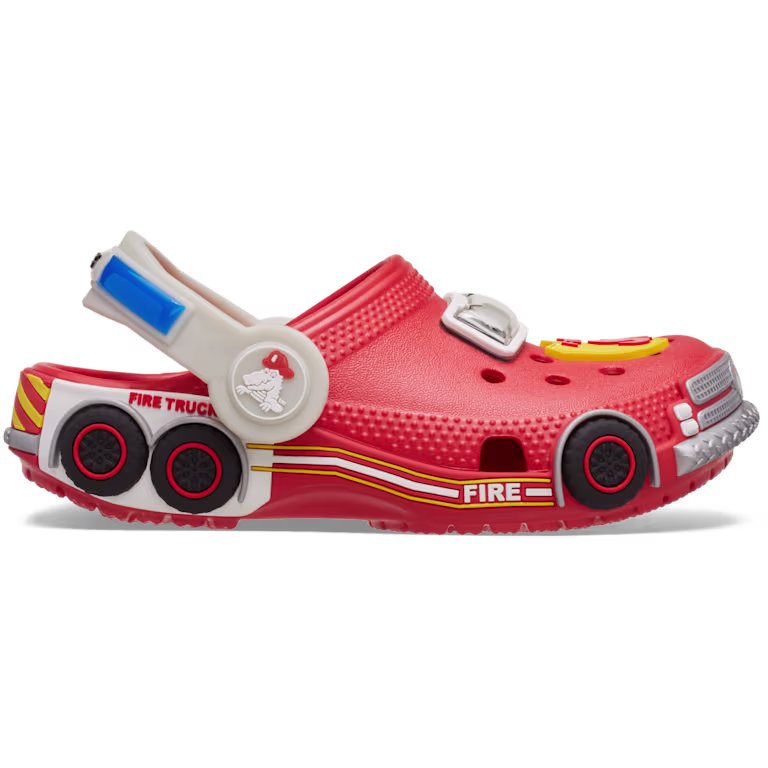 Crocs Toddler Classic IAM Fire Truck Lights Backstrap Clog
