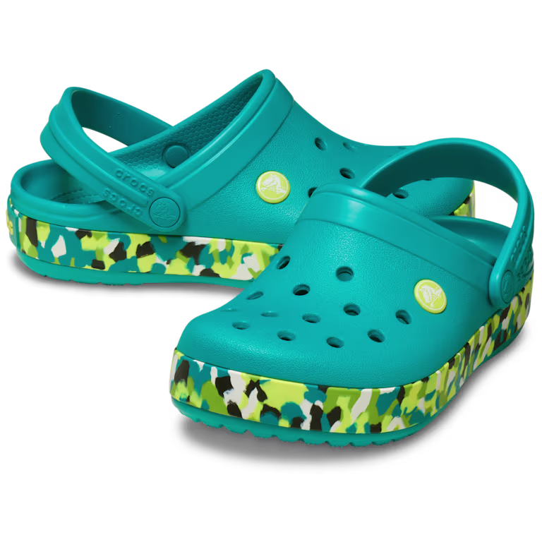 Crocs Kids' Crocband Glow Confetti Band Clog