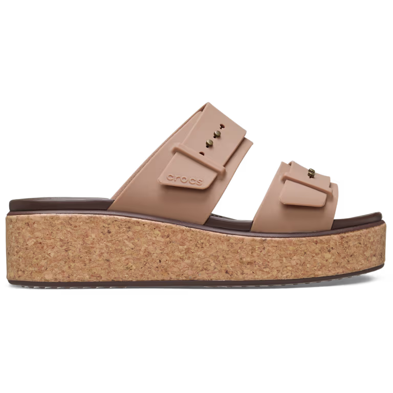 Crocs Brooklyn Buckle Low Wedge Cork Sandal