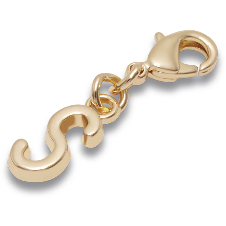 Crocs Gold Letter S Charm