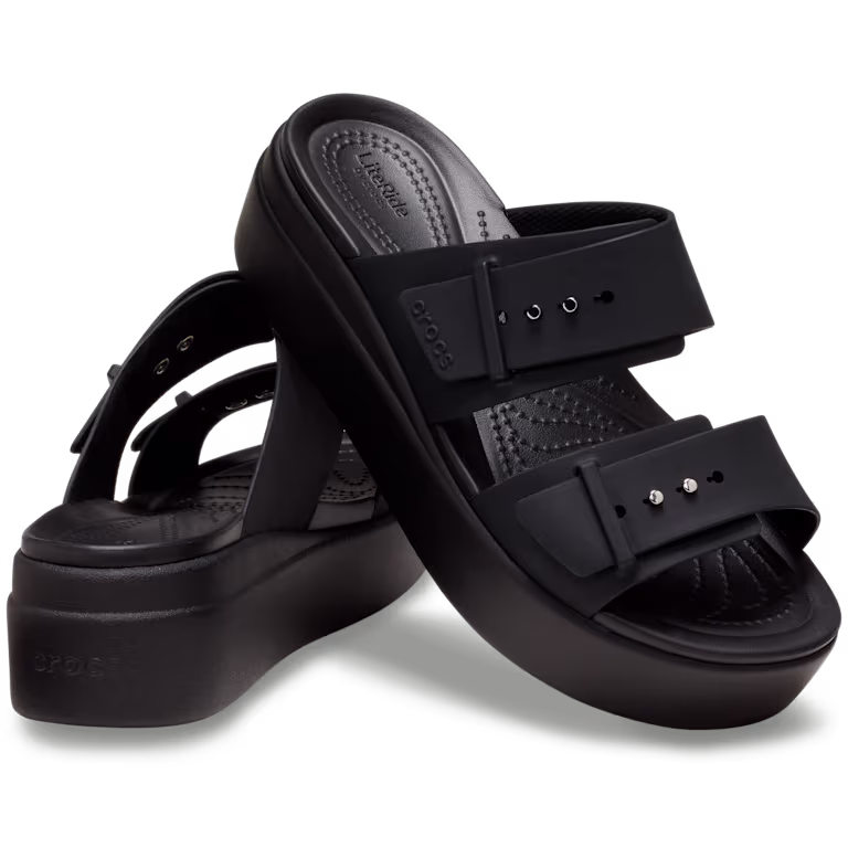 Crocs Brooklyn Buckle Low Wedge Sandal