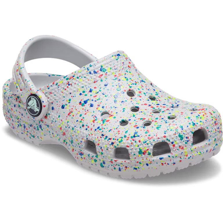 Crocs Kids' Classic Glow Paint Splatter Clog
