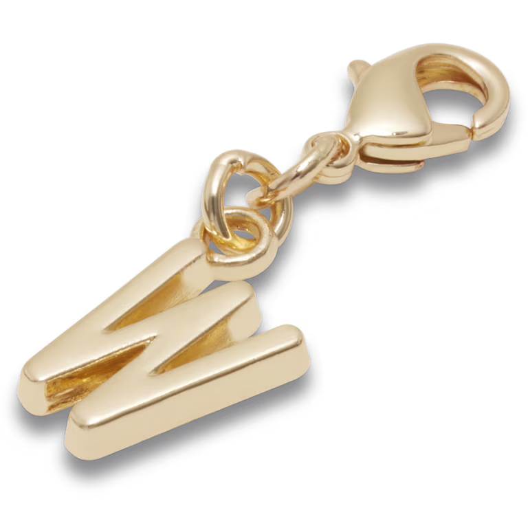 Crocs Gold Letter W Charm