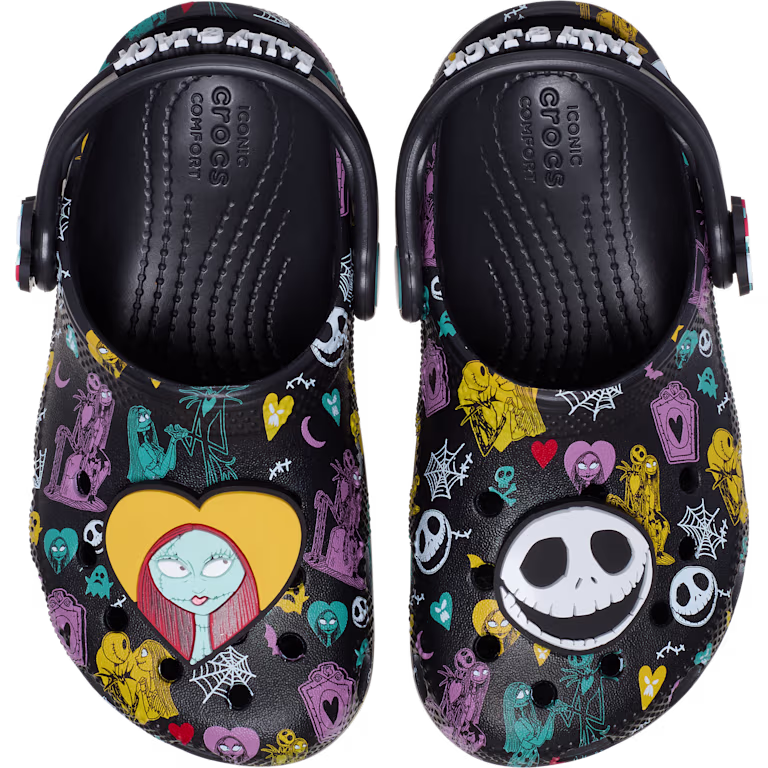 Crocs Toddlers’ Disney Tim Burton's The Nightmare Before Christmas Jack and Sally Classic Clog