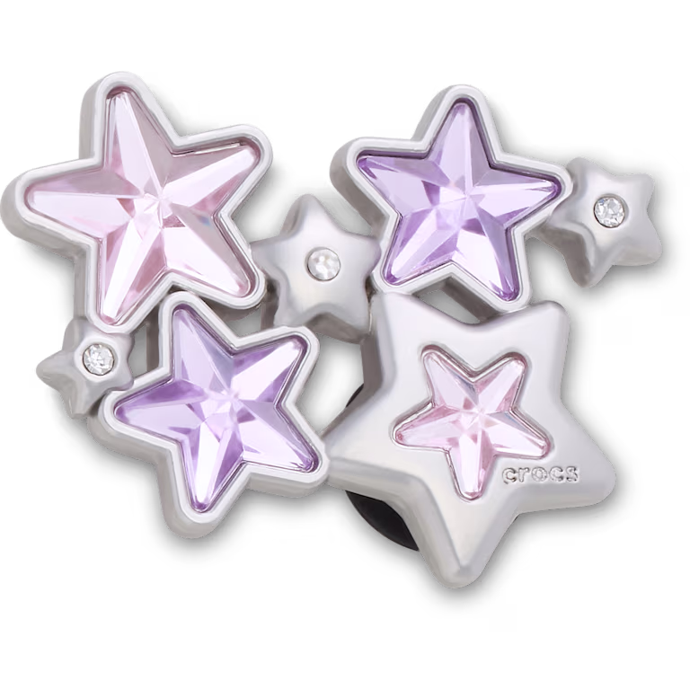 Crocs Purple and Pink Gem Star Cluster