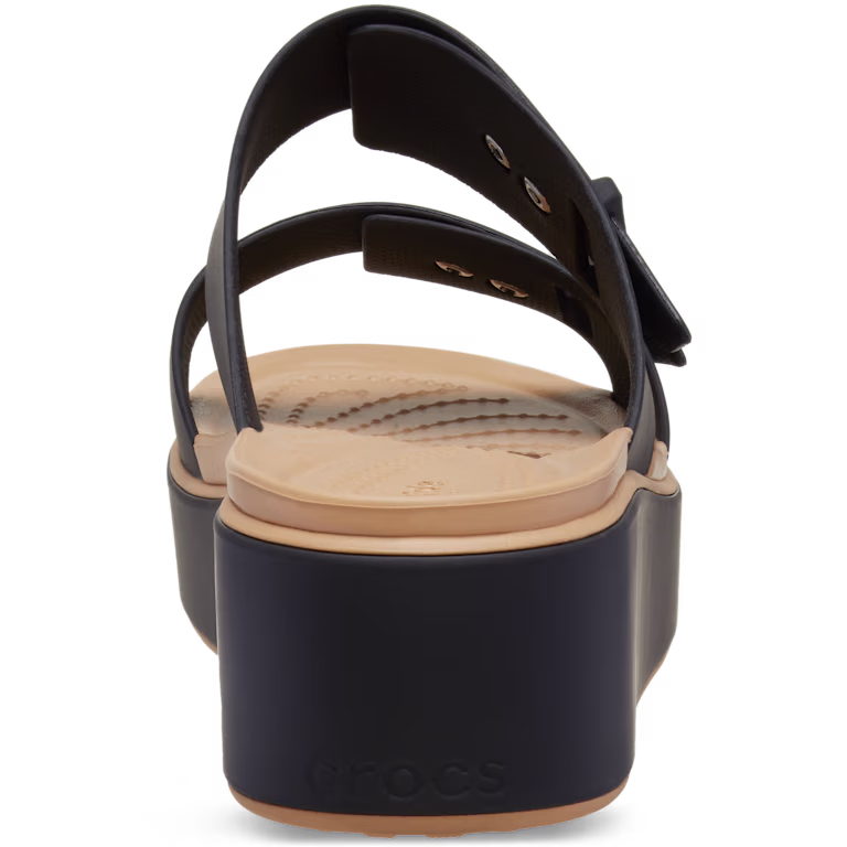 Crocs Brooklyn Buckle Low Wedge Matte Wrap Sandal