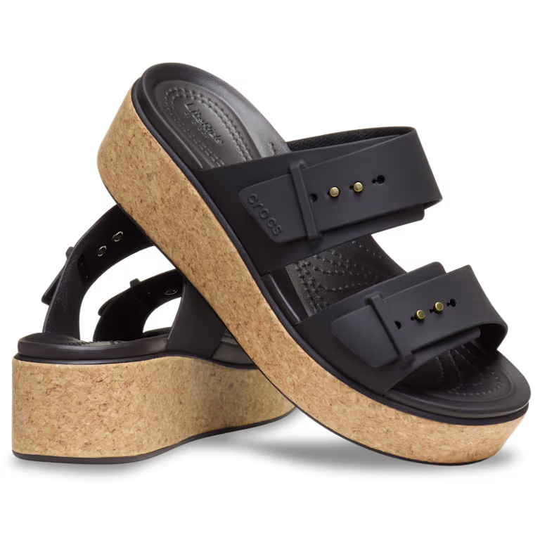 Crocs Brooklyn Buckle Low Wedge Cork Sandal