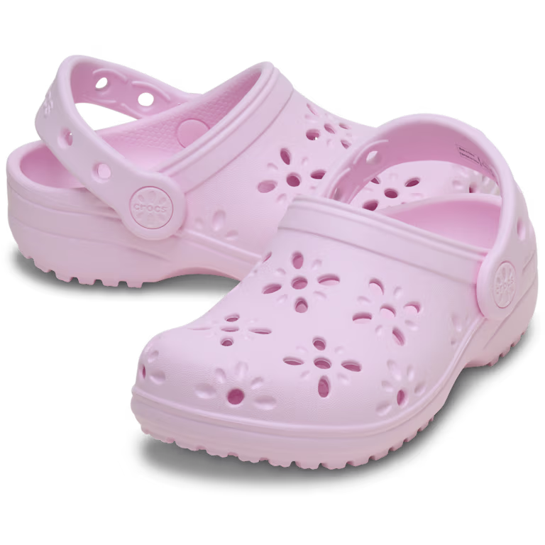 Crocs Toddler Classic Floral Cut-Out Clog